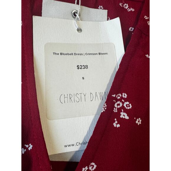 Christy Dawn Bluebell Wrap Dress – Crimson Bloom New With Tags (Size S) - Picture 8 of 8